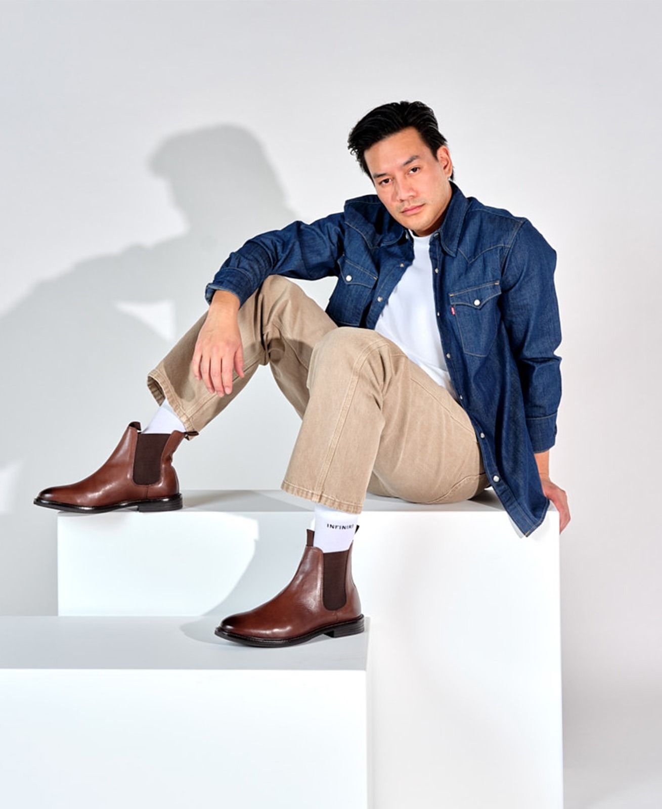 INFINIRI COMFORT Health Socks - Men / White