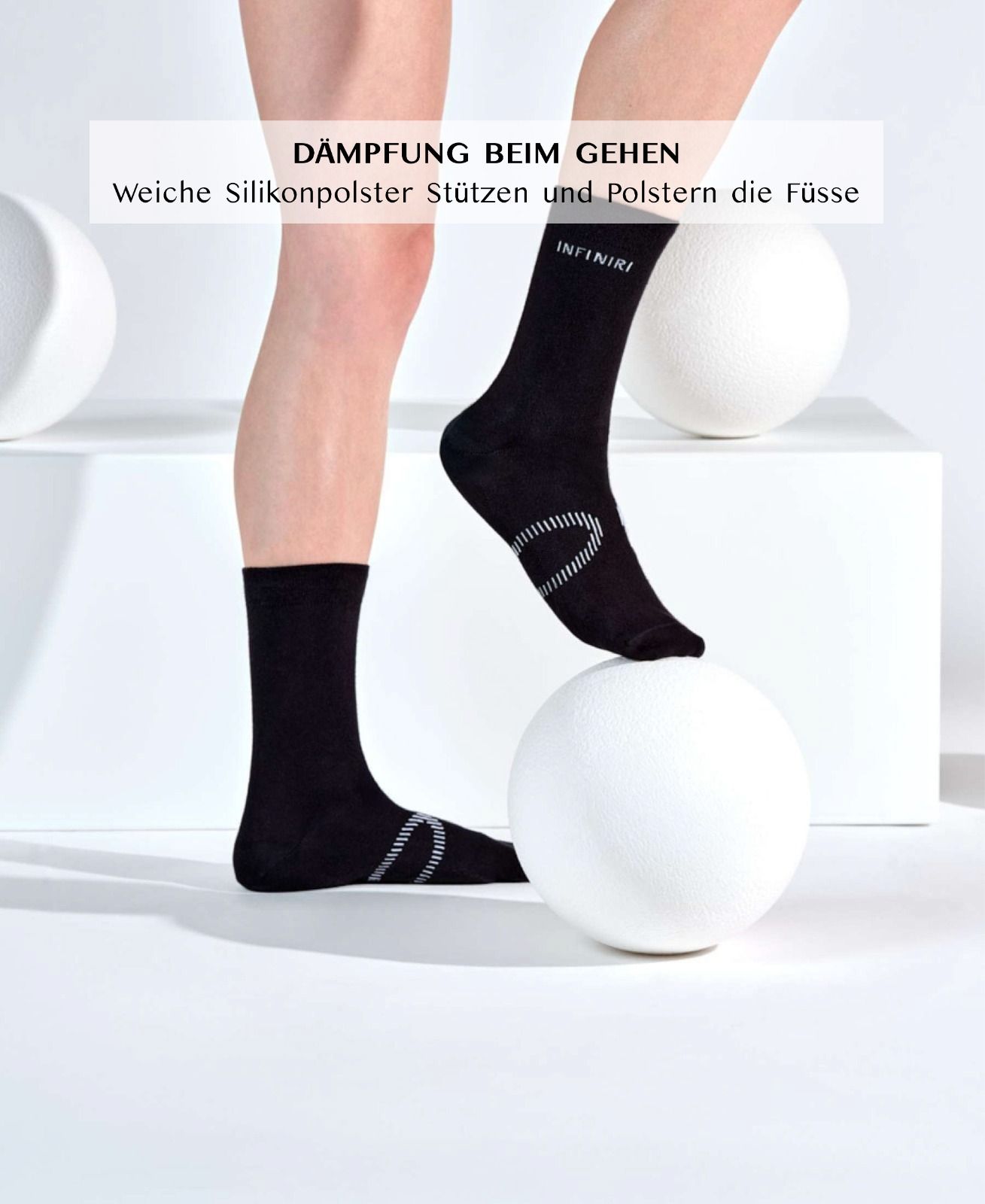 INFINIRI Women’s Health Socks - Black