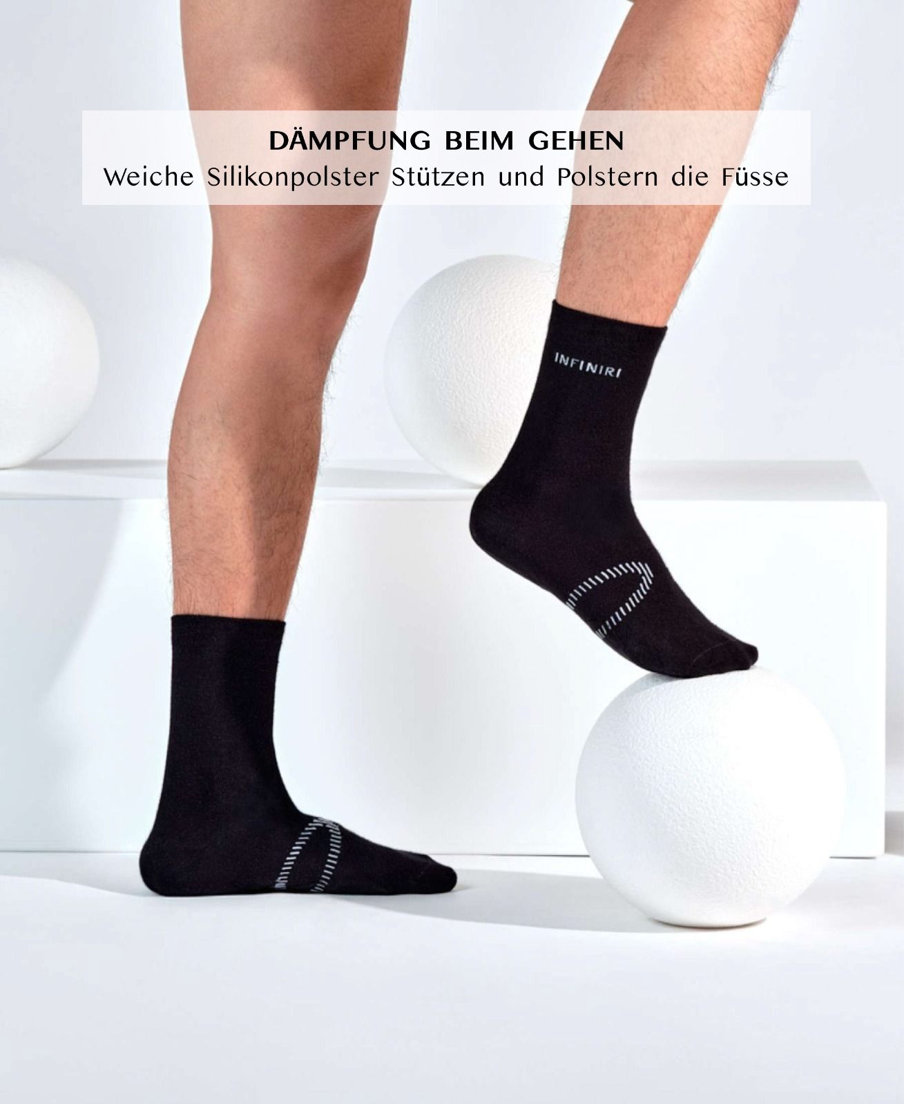 INFINIRI Men’s Health Socks - Black