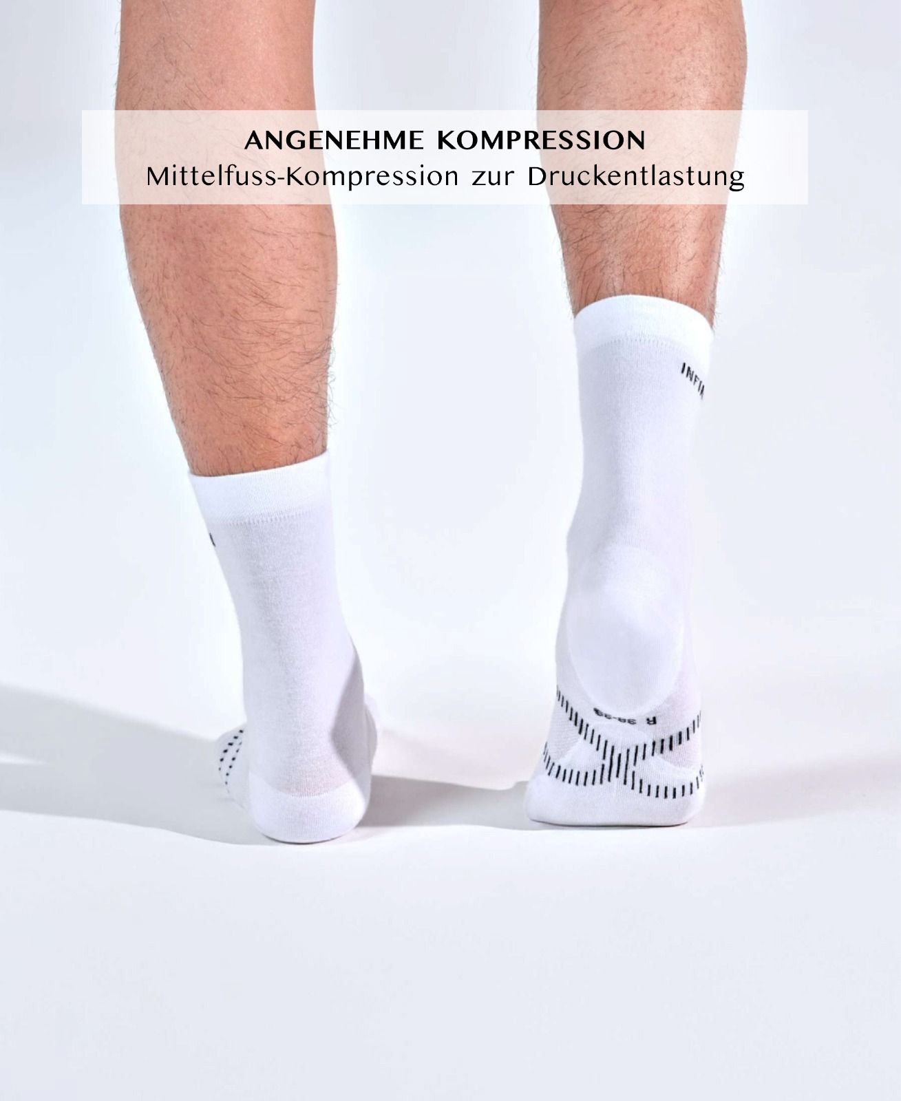 INFINIRI Men’s Health Socks - White